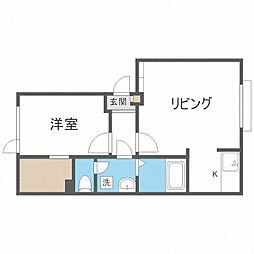 ベルファーレ1 1LDKの間取図画像