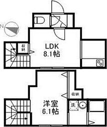 MKコート元町 1LDKの間取図画像
