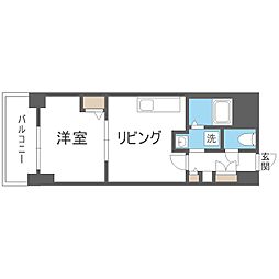 コートロティ琴似 1DKの間取図画像