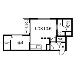 Jewel琴似 1LDKの間取図画像