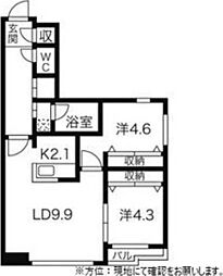 グランドサクセスコトニ2 2LDKの間取図画像