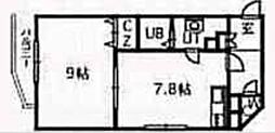 ジュマ旭ケ丘 1LDKの間取図画像