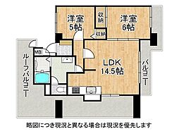 ホーユウパレス加古川 2LDKの間取図画像