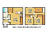 間取り：前道が南面に6.5ｍあり、南向きのため陽当たり良好！リビングを見渡せる開放感あるカウンターキッチンの3LDKです。