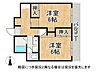 間取り：収納があり使いやすい2Kタイプの間取りです