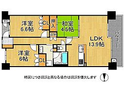 ファミール上石切アルテサージュ 3LDKの間取図画像
