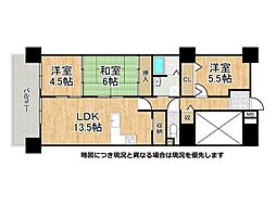 ファミール平野弐番館 3LDKの間取図画像