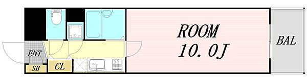 フィレンツェ ｜大阪府大阪市中央区島之内1丁目(賃貸マンション1K・10階・24.20㎡)の写真 その2