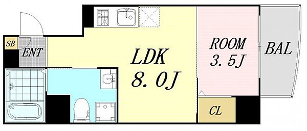 セレニテ上町台 ｜大阪府大阪市中央区上汐1丁目(賃貸マンション1LDK・12階・28.67㎡)の写真 その2