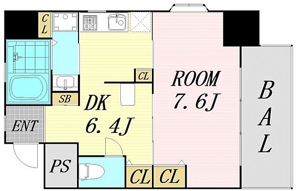 ラフィーネ天神 ｜大阪府大阪市北区本庄西2丁目(賃貸マンション1DK・9階・33.07㎡)の写真 その2