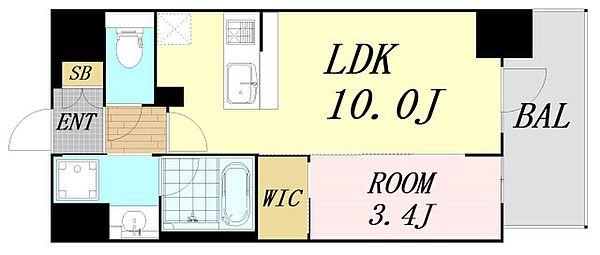 ズーノクルーズ江坂 ｜大阪府吹田市垂水町3丁目(賃貸マンション1LDK・3階・33.37㎡)の写真 その2