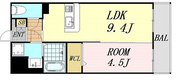 第22関根マンション ｜大阪府吹田市垂水町3丁目(賃貸マンション1LDK・5階・35.46㎡)の写真 その2