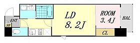 大阪府大阪市中央区博労町1丁目（賃貸マンション1LDK・7階・34.64㎡） その2