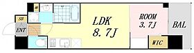 大阪府大阪市浪速区桜川1丁目（賃貸マンション1LDK・15階・30.09㎡） その2