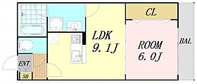 大阪府大阪市北区黒崎町（賃貸アパート1LDK・1階・37.26㎡） その2