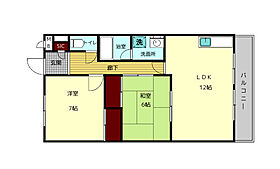 ベルメゾン生駒  ｜ 奈良県生駒市北新町（賃貸マンション2LDK・2階・52.95㎡） その2