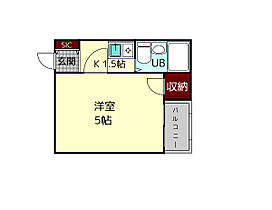 シャルマンハイツ生駒  ｜ 奈良県生駒市俵口町（賃貸マンション1R・2階・17.00㎡） その2