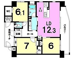 ベアーズコート桑江サンライフ 3LDKの間取図画像