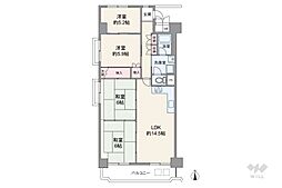 六番町スワローハイツ 4LDKの間取図画像