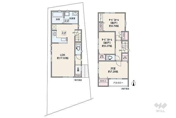 間取り 名古屋市南区笠寺町字迫間 一戸建て