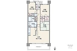 サンメゾン野並サウスヒルズアベニュー 3LDKの間取図画像
