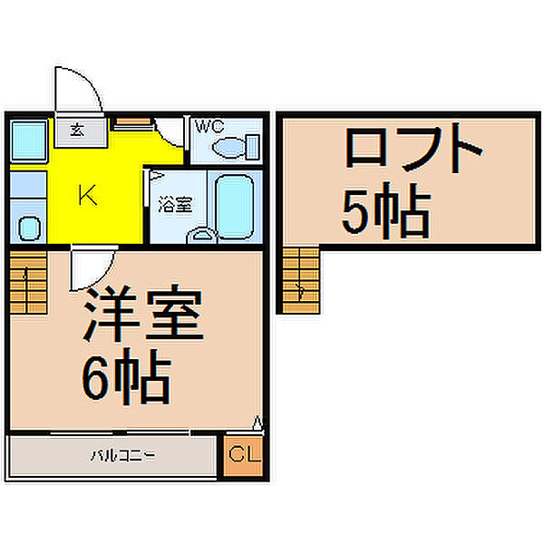 愛知県名古屋市守山区西新(賃貸アパート1K・2階・19.17㎡)の写真 その2