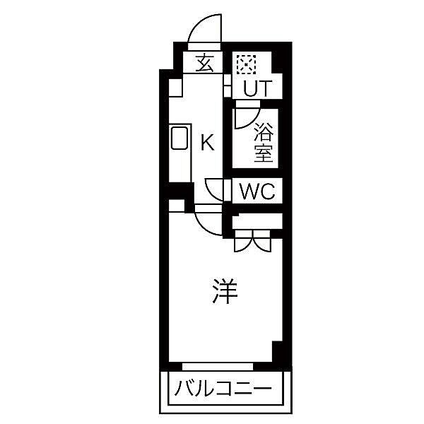愛知県名古屋市名東区富が丘(賃貸マンション1K・4階・24.80㎡)の写真 その2