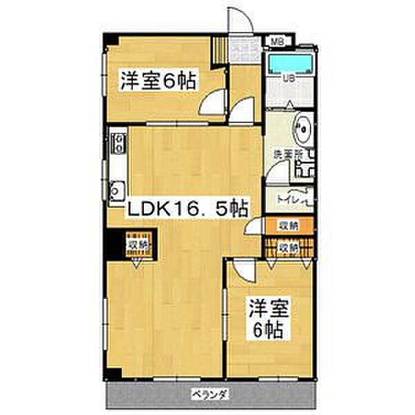 愛知県名古屋市名東区高間町(賃貸マンション2LDK・2階・62.10㎡)の写真 その2