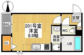 愛知県名古屋市昭和区福江２丁目（賃貸アパート1R・2階・24.27㎡） その2