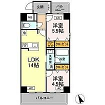 愛知県名古屋市千種区橋本町３丁目（賃貸マンション2LDK・3階・58.47㎡） その2