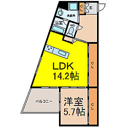 名古屋市営東山線 覚王山駅 徒歩3分の賃貸マンション 3階1LDKの間取り