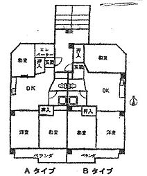 名古屋市営名城線 自由ヶ丘駅 徒歩4分の賃貸マンション 3階3DKの間取り