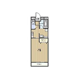 愛知高速東部丘陵線 はなみずき通駅 徒歩15分の賃貸マンション 3階1Kの間取り