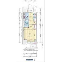 名古屋市営東山線 今池駅 徒歩5分の賃貸マンション 3階1Kの間取り