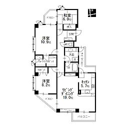 コート八事石坂 3LDKの間取図画像