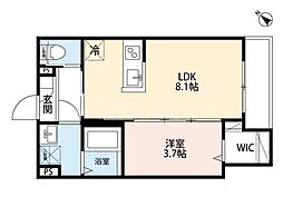 ELM VISTA (エルムヴィスタプラス) 1階1LDKの間取り