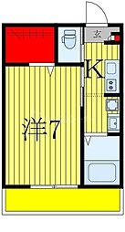 （仮称）キャメル柏の葉キャンパス7B 1階1Kの間取り
