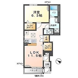ＫＡＫＩＮＯＫＩ　ＴＥＲＲＡＣＥ 1階1LDKの間取り