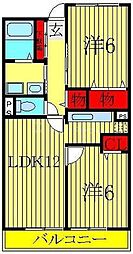 ブロードフォーリスト 2LDKの間取図画像