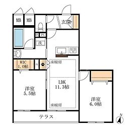 L's Plus八潮 2LDKの間取図画像