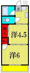 YKフラット 2Kの間取図画像