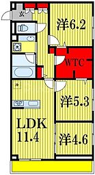 アミティエY 3LDKの間取図画像