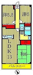 レジデンス柏 3LDKの間取図画像