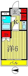 ジョイフル・柏 1Kの間取図画像