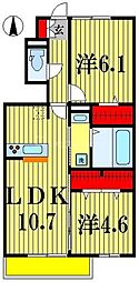 クライスファイブ 2LDKの間取図画像