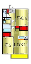 クラレットβ 2LDKの間取図画像