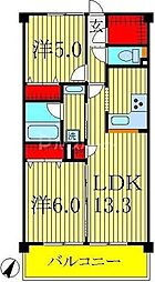 クリオ柏 2LDKの間取図画像