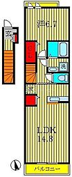 ブリッサ 1LDKの間取図画像