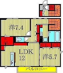 ブリエ3 2LDKの間取図画像