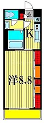 リブリ・杉田2 1Kの間取図画像